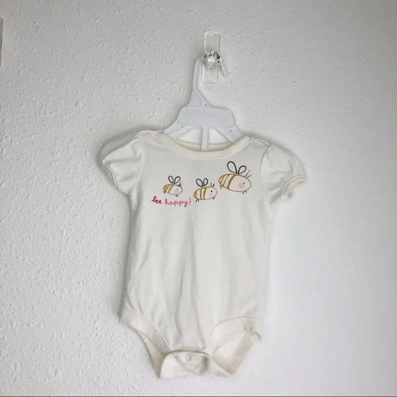 Baby Gap skirt outfit Bee Happy pastel linen stripes size 3-6 months - Picture 4 of 13